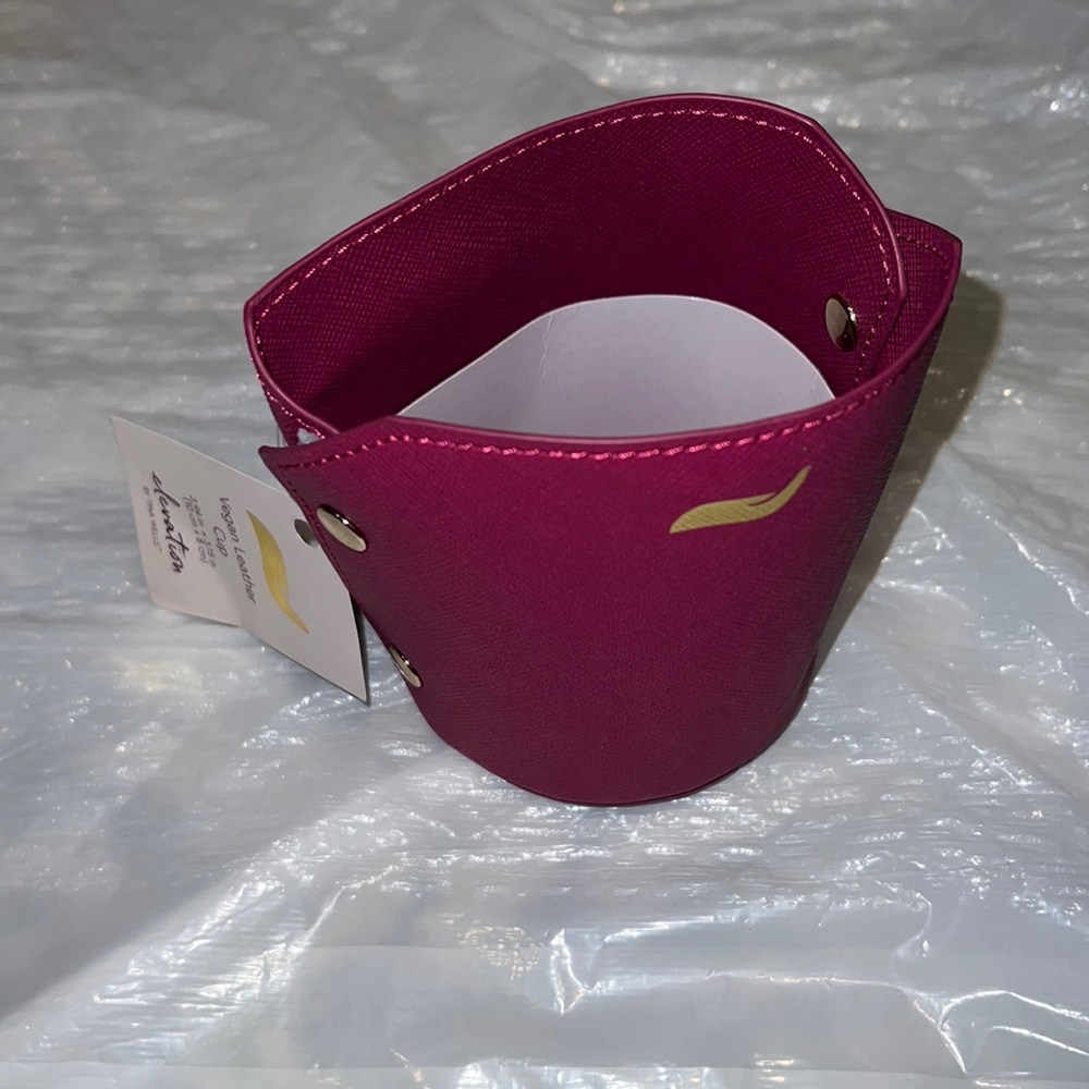 NWT Elevation By Tina Wells Vegan Leather Cup Fuchsia